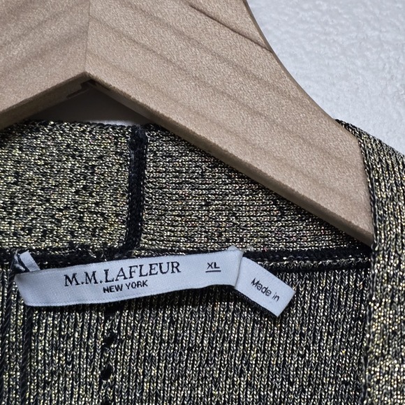 MM Lafleur NWT Woolf Jardigan Gold Size XL Career Academia Sparkly $295 Luxury - Picture 7 of 13